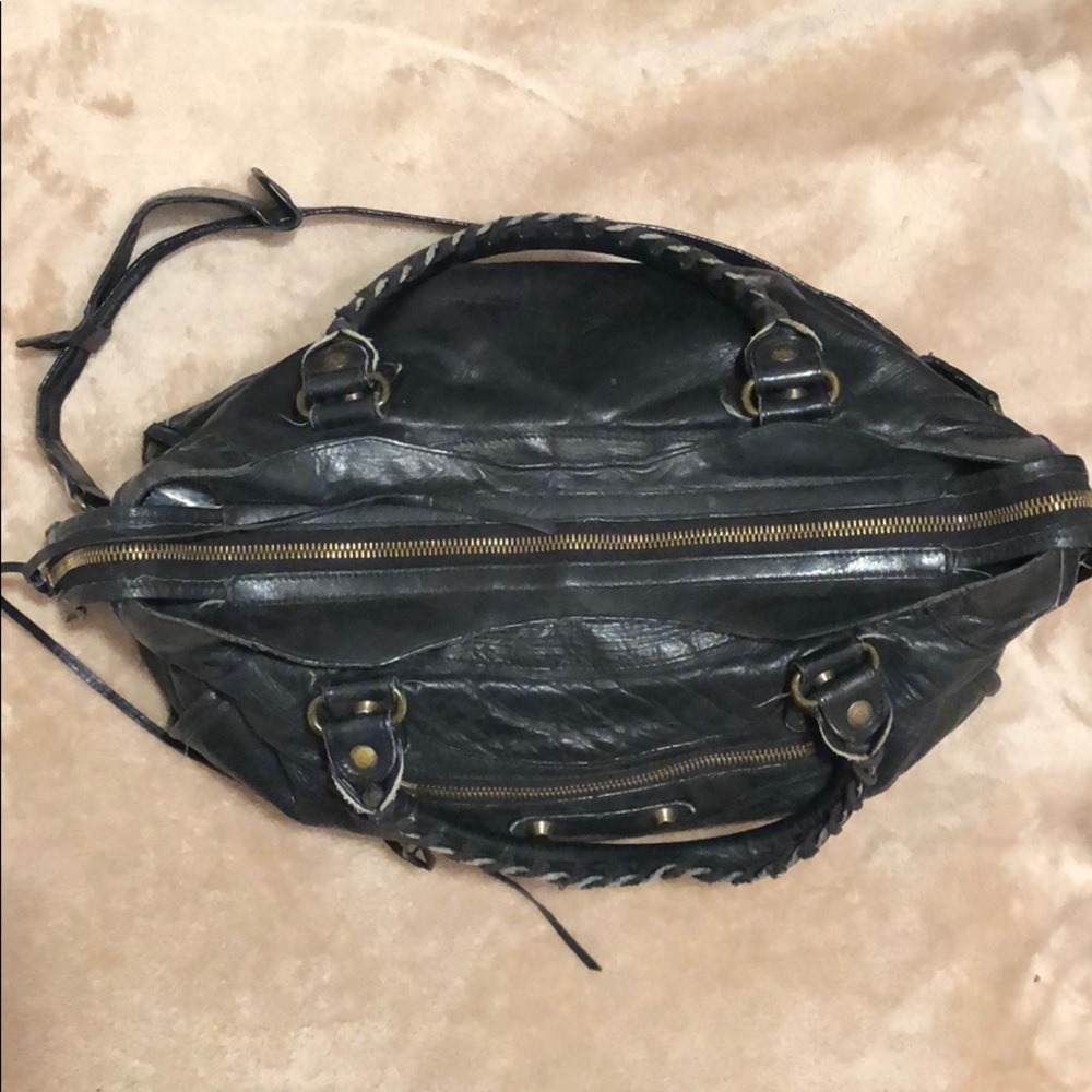 Balenciaga black leather bag